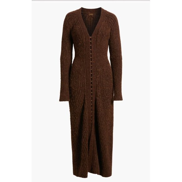 Cult Gaia Bessiana Sweater Dress in Java Brown long sleeve size XS nwt - Picture 1 of 14